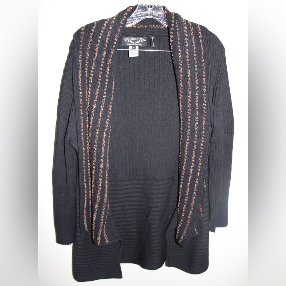 Angel Design By Sabri Ozel Black Cardigan Sweater
